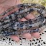 (ОПТ) Бусина каменная Кубик 09 7,5*7мм Агат Вены Дракона серый натуральный (камни) (полуНИТЬ) Купить (ОПТ) Бусина каменная Кубик 09 7,5*7мм Агат Вены Дракона серый натуральный (камни) (полуНИТЬ) с доставкой по России