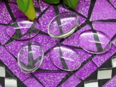 Кабошон стеклянный 39 Овал 20*15*4,6мм прозрачный (стекло)