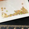 Купить Наполнение для смолы и бутылочек 068 блёстки Звёздочки 3мм в пакетике золотистые голографические (украшения) с доставкой по России