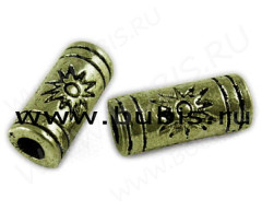 Трубочка 26 с солнышком 03 9,5*3,5мм античная бронза (литьё)
