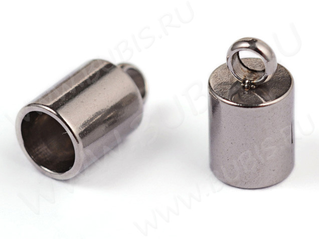 Концевик 115 8,7*5*5мм для шнура до 4мм цвет платины (Хирургическая сталь)