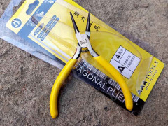 Круглогубцы 20 жёлтые и цвет платины на блистере (инструменты для бижутерии)