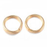 Купить Колечки одинарные 4*0,5мм стальные Real 18K Gold Plated золотистые (Хирургическая сталь)(50шт) с доставкой по России