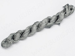 Нейлоновый шнур 01 круглый 1мм серый (24м)