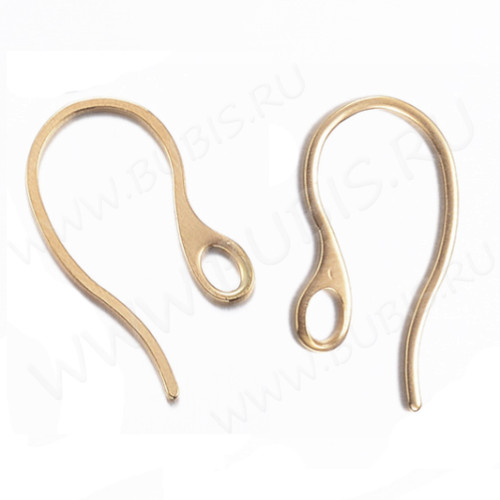 Швензы-крючки №086-G плоские 22*12мм золотистые (Хирургическая сталь) (1 пара)