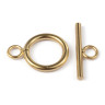 Купить 183-G Тоггл округлый простой 19*14мм и 20*7мм золотистый (Хирургическая сталь) с доставкой по России