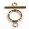 Купить 183-G Тоггл округлый простой 19*14мм и 20*7мм золотистый (Хирургическая сталь) с доставкой по России