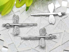 Подвеска Стрекоза 07 большая 37*24*4мм античное серебро (литьё)