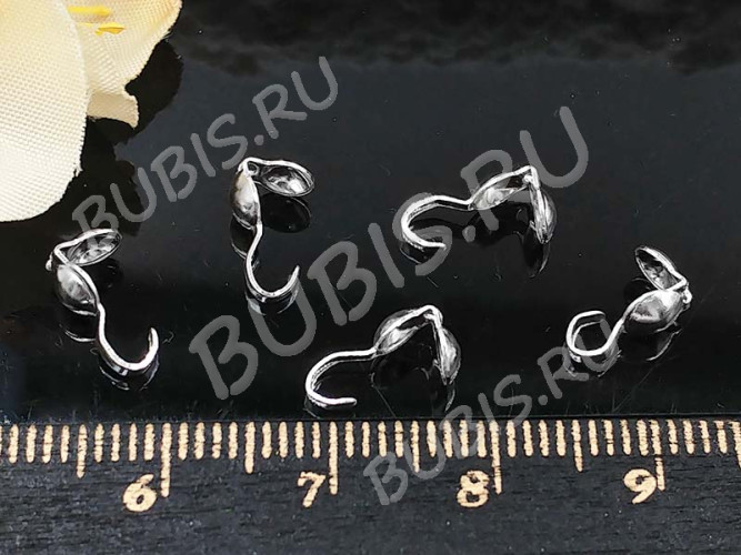 Зажимы №25 Калотты 9*3,5мм серебристые (20шт.)