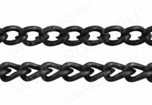 Цепочка I032 простая кручёная звено 3*2,5мм чёрный никель (Iron) (50см)