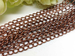 Цепочка I077 простая кручёная звено 5*3,5мм античная медь (Iron) (50см)