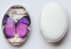 Кабошон стеклянный 12 Овал 18*13*5,8мм рисунок 11 (стекло)