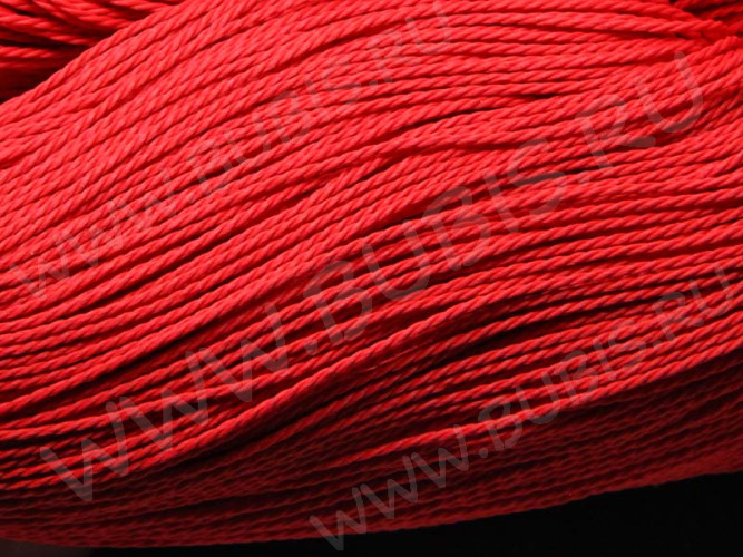 (СКИДКИ!!!) Вощёный п/э шнур "канатик" 1мм красный (ок. 75м)