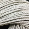Купить Шнур кожаный 40 натуральный плетёный круглый 3мм белый (1м) с доставкой по России