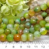 Купить (ОПТ) Бусина округлая ГРАНЁНАЯ 10мм Агат Мадагаскарский светло-зелено-болотный (камни) (НИТЬ) с доставкой по России