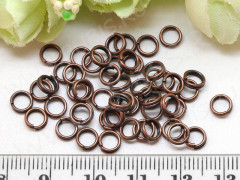 (СКИДКИ!!!) Колечки двойной крутки 5мм античная медь БЕЗ никеля (Iron) (50шт.)