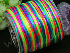 Нейлоновый шнур 11 круглый 2мм меланж НЕОН (1м)