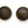Купить Пуссеты ("гвоздики") №015 с сеттингом 10мм 12,5*12*0,7мм античная бронза (Brass) (1 пара) с доставкой по России