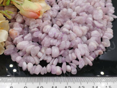 Крошка (галтовка) каменная 218 4-9мм Кунцит натуральный (камни) (нить 40см)