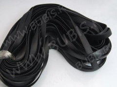 Полиуретановый шнур 12 полоска плоский 10*2,5мм чёрный (1м)