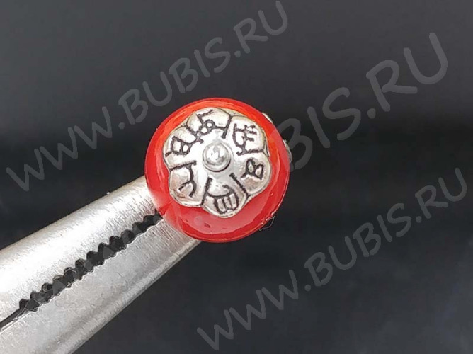 259 Шапочка маленькая с символами 6*6*1,8мм античное серебро (литьё) (20шт)