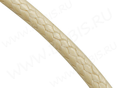 Вощёный полиэстеровый шнур "корейский" 1мм светло-бежевый (1м)