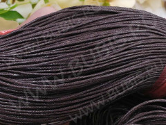 Вощёный х/б шнур 1мм цвет кофейный (тёмно-коричневый) (5м)