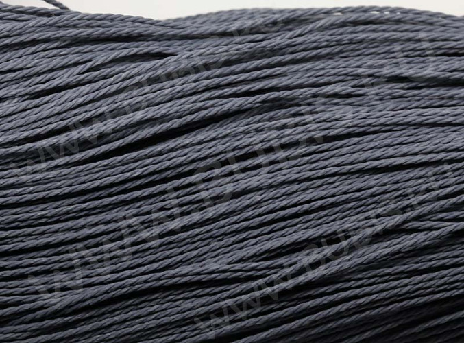 (СКИДКИ!!!) Вощёный п/э шнур "канатик" 1мм стальной серый (ок.75м)
