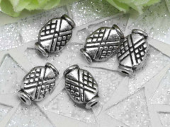 Бусина 026 прямоугольная 12*7,5*4,5мм античное серебро (литьё)