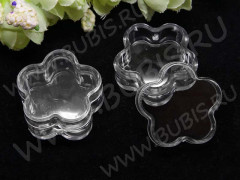 Контейнер для хранения 13 Цветочек с крышкой 3,2*3,1*1,7см прозрачный (оргстекло)