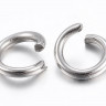 Купить (СКИДКИ!!!) Колечки одинарные 3,5*0,7мм Ювелирная сталь цвет платины (Хирургическая сталь) (ок.200шт) с доставкой по России