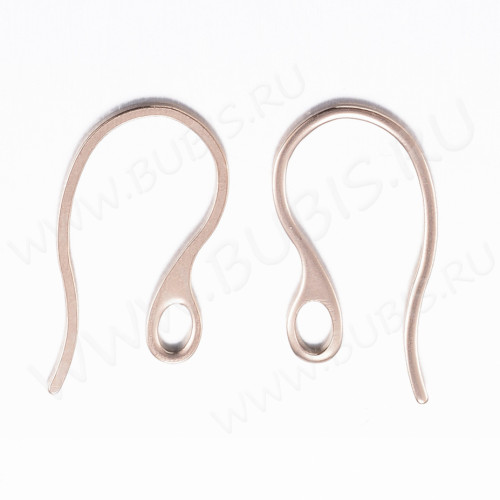 Швензы-крючки №086 плоские 22*12мм розовое золото (Хирургическая сталь) (1 пара)
