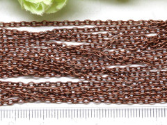 Цепочка I029 с простым плетением звено 3*2мм античная медь светлая (Iron) (50см)