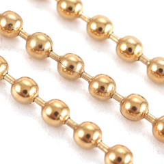 Цепочка S40-G шариковая ювелирная сталь d=2,4мм золотистая (Хирургическая сталь) (50см)