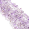 Купить Крошка (галтовка) каменная 251 7-12мм Аметист лавандовый натуральный (камни) (нить прим.80см) с доставкой по России