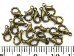 (СКИДКИ!!!) Замочек карабин №043 малый 10*5*3,5мм античная бронза, без никеля (сплав) (10шт.)