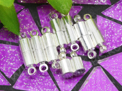 Магнитный замочек №14 с петельками 16,5*4*4мм серебристый (Brass)