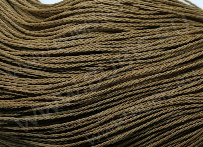 (СКИДКИ!!!) Вощёный п/э шнур "канатик" 1мм умбра (ок.75м)