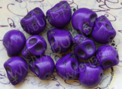 Бусина каменная Череп 01 Говлит 13*11,5*10мм фиолетовый (камни)