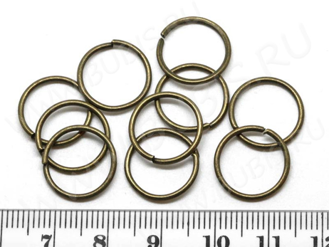 Колечки обычные 14*1,5мм античная бронза, без никеля (Iron) (20шт)