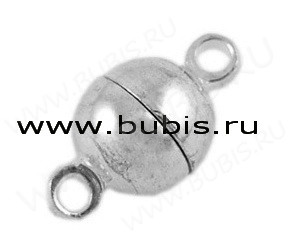 Магнитный замочек №07 с петельками овальный 11,5*6*6мм цвет платины (Brass)