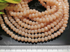 (СКИДКИ!!!) Бусина кристалл гранёный абакус 4,3*4*3,5мм кремовый непрозрачный (имитация Сваровски) (100шт.)