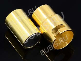 Магнитный замочек №45 слайдер лифт для вклеивания 5,8-6мм 17*8*7мм золотистый (Brass)