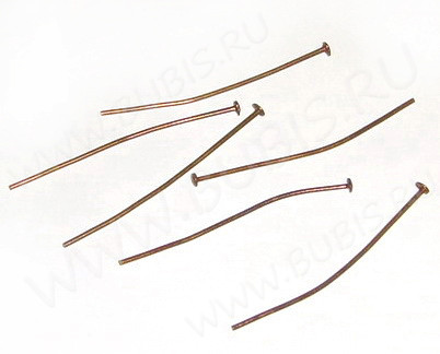 Штифт со шляпкой 45*0,7мм античная медь, без никеля (Iron) (50шт)