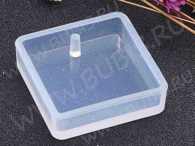 Молд 024 для эпоксидной смолы кулон подвеска Квадрат 28*28*7мм (силикон)