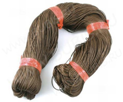 Вощёный п/э шнур "канатик" 1мм умбра (5м)