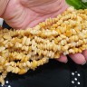 Купить Крошка (галтовка) каменная 219 5-10мм Опал жёлтый (камни) (нить 42-44см) с доставкой по России