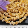 Купить Крошка (галтовка) каменная 219 5-10мм Опал жёлтый (камни) (нить 42-44см) с доставкой по России