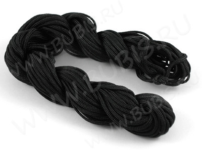 (СКИДКИ!!!) Нейлоновый шнур 09 1,5мм чёрный (17м)