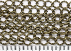 Цепочка I055 кручёная с узором звено 8,5*6,5мм античная бронза (Iron) (50см)